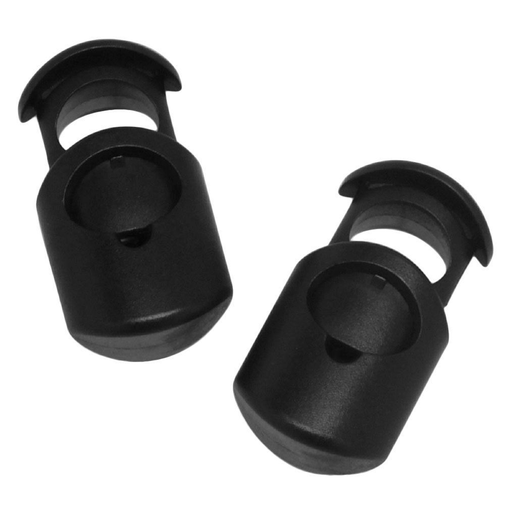Mini Ellipse Plastic Cord Lock /Cord Stopper - CL 04S - Black - 10pcs - Allied Trimmings Inc