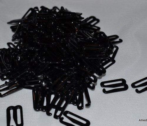 Hooks - Black Nylon Coated Steel - 10 sizes - 100pcs - Allied Trimmings Inc