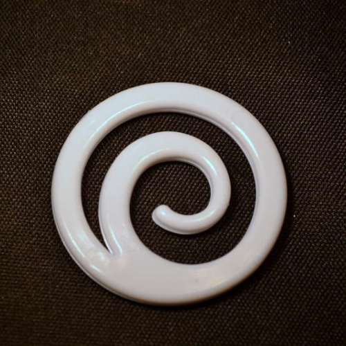 Plastic Spiral Trim (A8400) - 2 Sizes - Black or White - 10pcs - Allied Trimmings Inc