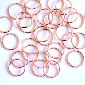 Rings - Bra or Swimwear - Rose Gold Plated Zamak - 3 Sizes - Allied Trimmings Inc