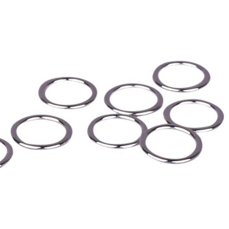 Rings - Bra or Swimwear - Shiny Silver Plated Zamak - 7 Sizes - Allied Trimmings Inc