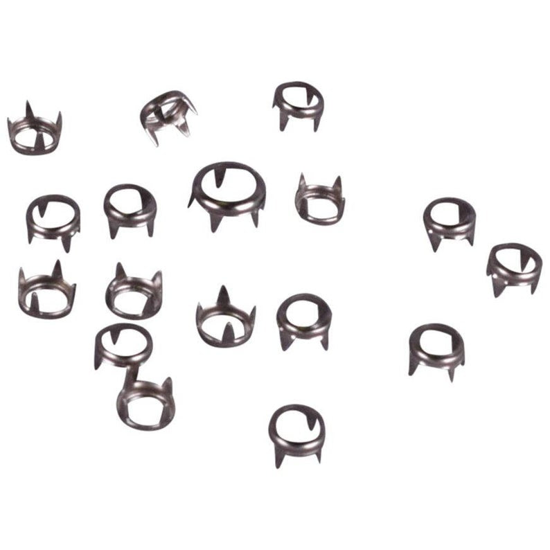 Open Ring Studs 4 prong - Size 7mm - Nickel (100 pcs) - Allied Trimmings Inc