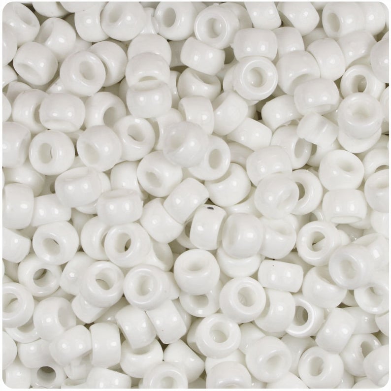 Pony Bead Cord Stopper  - Black and Off White - 100 pcs - Allied Trimmings Inc